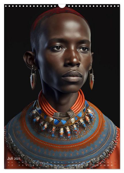 Produktbild: Inspiriert von den Massai, den stolzen Kriegern Afrikas (Wandkalender 2027 DIN A3 hoch), CALVENDO Monatskalender