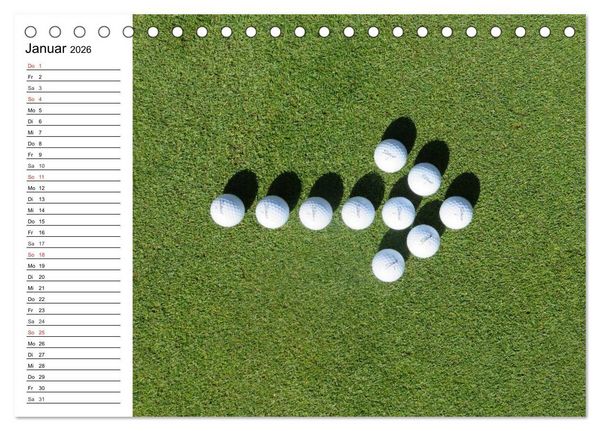Produktbild: Abenteuer Golfspielen. Impressionen (Tischkalender 2026 DIN A5 quer), CALVENDO Monatskalender