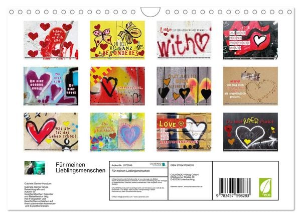 Produktbild: F&uuml;r meinen Lieblingsmenschen (Wandkalender 2026 DIN A4 quer), CALVENDO Monatskalender