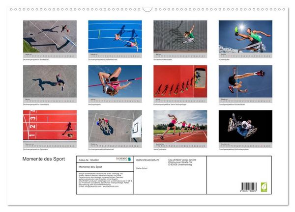 Produktbild: Momente des Sport (Wandkalender 2026 DIN A2 quer), CALVENDO Monatskalender
