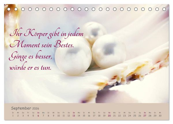 Produktbild: Innere Perlen (Tischkalender 2026 DIN A5 quer), CALVENDO Monatskalender