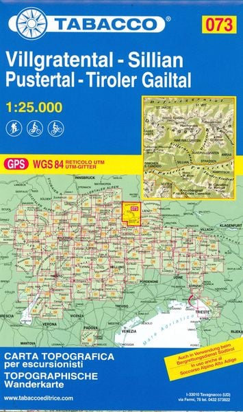 Produktbild: Wanderkarte 73 Villgratental-Sillian- Pustertal-Tiroler Gailtal 1:25 000