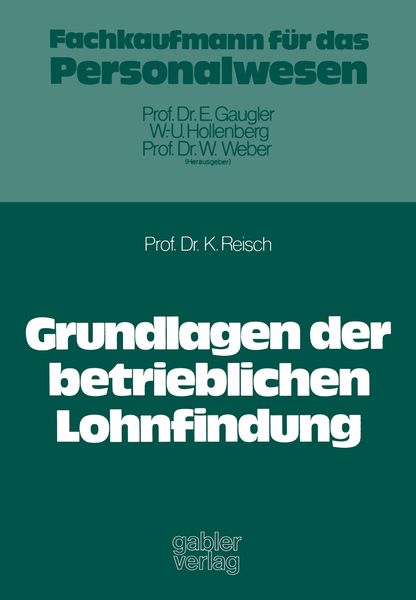 Produktbild: Grundlagen der betrieblichen Lohnfindung