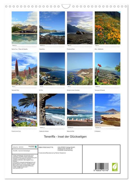 Produktbild: Teneriffa - Insel der Gl&uuml;ckseligen (Wandkalender 2026 DIN A3 hoch), CALVENDO Monatskalender