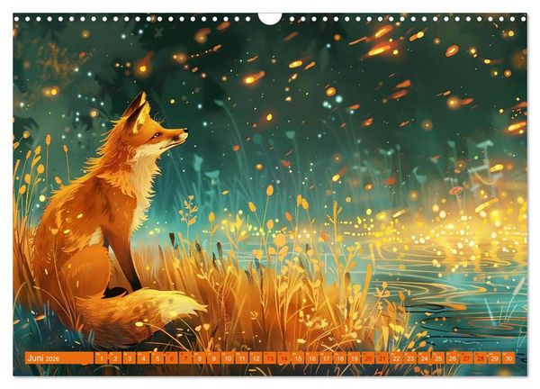 Produktbild: Von F&uuml;chsen und W&ouml;lfen (Wandkalender 2026 DIN A3 quer), CALVENDO Monatskalender
