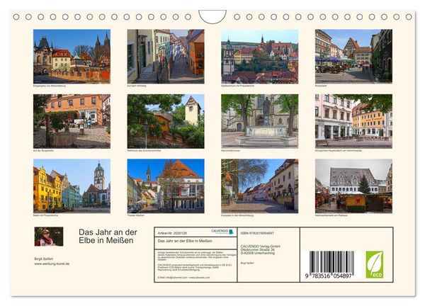 Produktbild: Das Jahr an der Elbe in Mei&szlig;en (Wandkalender 2026 DIN A4 quer), CALVENDO Monatskalender