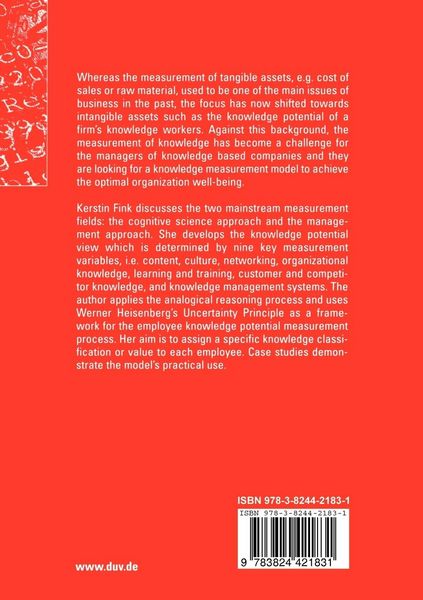 Produktbild: Knowledge Potential Measurement and Uncertainty