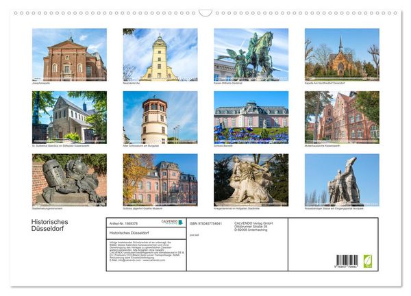 Produktbild: Historisches D&uuml;sseldorf (Wandkalender 2026 DIN A2 quer), CALVENDO Monatskalender