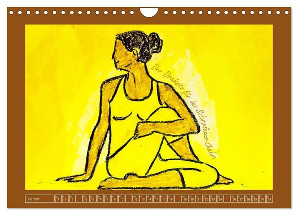 Produktbild: Farbige Yoga Kraftwelt - Yoga Asanas f&uuml;r die Chakren (Wandkalender 2027 DIN A4 quer), CALVENDO Monatskalender