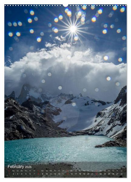 Produktbild: Majestic Mountains Cerro Torre & Fitzroy Patagonia / UK-Version (High Quality Premium Wall Calendar 2026 DIN A2 portrait),CALVENDO 12 Month Wall Calendar