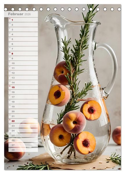 Produktbild: Vitalit&auml;t im Glas - Erfrischende Momente mit Infused Water Kreationen (Tischkalender 2026 DIN A5 hoch), CALVENDO Monatskalender