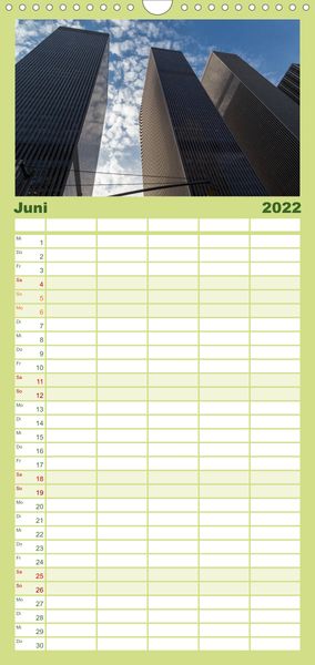 Produktbild: Familienplaner New York City Impressionen / Geburtstagskalender (Wandkalender 2022 , 21 cm x 45 cm, hoch)