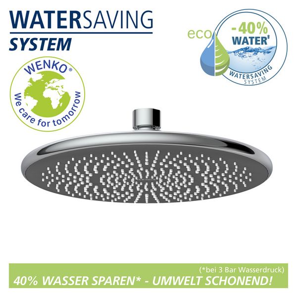 Produktbild: Regenduschkopf Watersaving, &Oslash; 22,5 cm