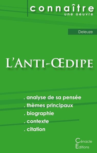 Produktbild: Fiche de lecture L'Anti-Oedipe de Deleuze (analyse litt&eacute;raire de r&eacute;f&eacute;rence et r&eacute;sum&eacute; complet)