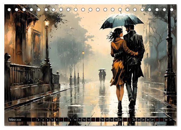 Produktbild: Nostalgische Romanzen - Liebe, Lust und Leidenschaft (Tischkalender 2026 DIN A5 quer), CALVENDO Monatskalender