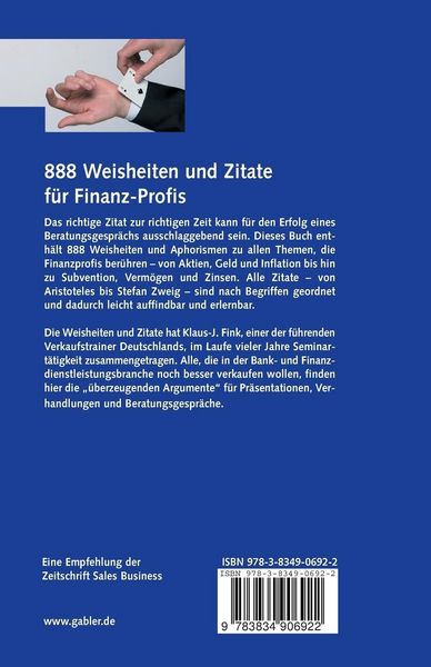 Produktbild: 888 Weisheiten und Zitate f&uuml;r Finanzprofis