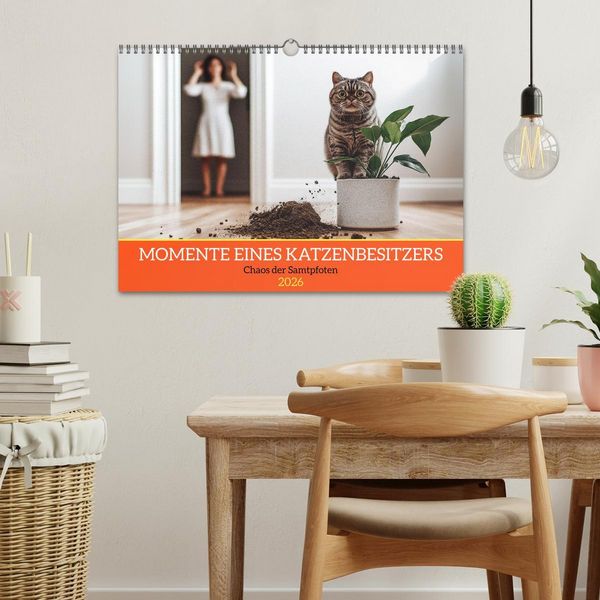 Produktbild: Momente eines Katzenbesitzers - Chaos der Samtpfoten (Wandkalender 2026 DIN A3 quer), CALVENDO Monatskalender