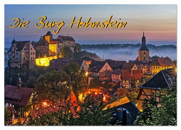 Die Burg Hohnstein im Licht der vier Jahreszeiten (Tischkalender 2026 DIN A5 quer), CALVENDO Monatskalender