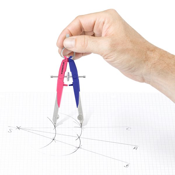 Produktbild: STAEDTLER Mars comfort 556, Pr&auml;zisions-Geometriezirkel, Zirkel, neon pink/violett 556 00-N2