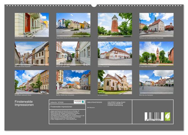 Produktbild: Finsterwalde Impressionen (Wandkalender 2026 DIN A2 quer), CALVENDO Monatskalender