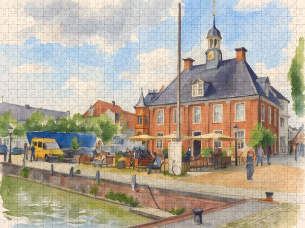 Produktbild: CALVENDO Puzzle Hafenpromenade Leer | 1000 Teile Lege-Gr&ouml;&szlig;e 64x48cm Foto-Puzzle f&uuml;r gl&uuml;ckliche Stunden