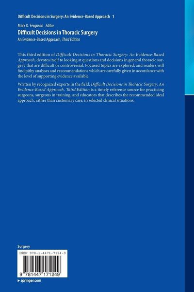 Produktbild: Difficult Decisions in Thoracic Surgery