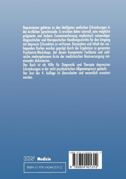 Produktbild: Der Depressive Patient in der &Auml;rztlichen Sprechstunde