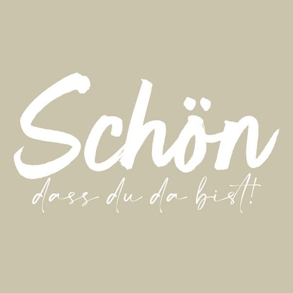 Produktbild: ti-flair Servietten Sch&ouml;n dass du da bist 24x24cm 20 St&uuml;ck 3-lagig