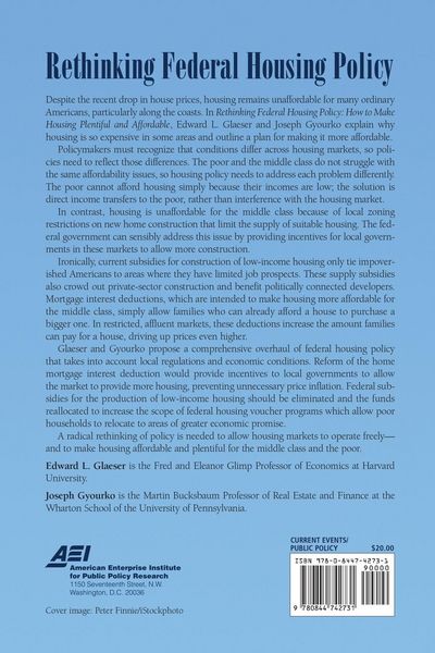 Produktbild: Rethinking Federal Housing Policy: