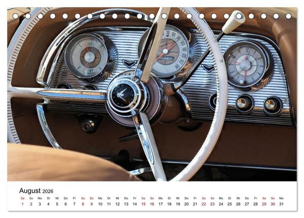 Produktbild: Klassische Armaturenbretter (Tischkalender 2026 DIN A5 quer), CALVENDO Monatskalender