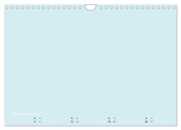 Produktbild: Bastelkalender - hell Blau (Wandkalender 2026 DIN A4 quer), CALVENDO Monatskalender