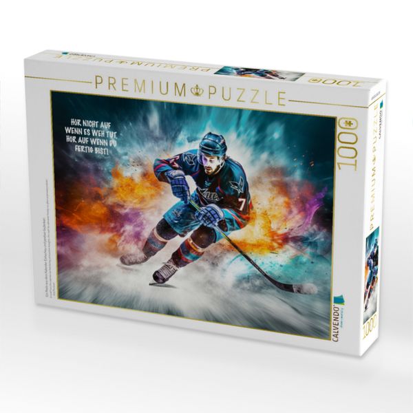 Produktbild: CALVENDO Puzzle Ein Motiv aus dem Kalender Eishockey und positive Gedanken | 1000 Teile Lege-Gr&ouml;&szlig;e 64x48cm Foto-Puzzle f&uuml;r gl&uuml;ckliche Stunden