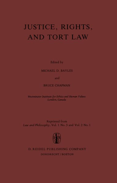 Produktbild: Justice, Rights, and Tort Law
