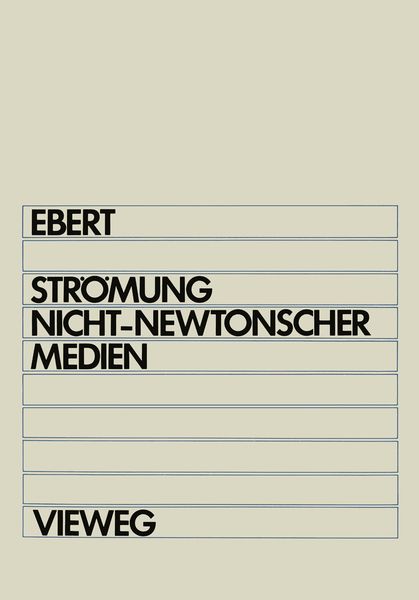 Produktbild: Str&ouml;mung nicht-newtonscher Medien