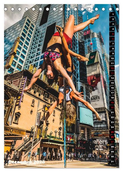 Produktbild: Poledance auf New Yorks Stra&szlig;en (Tischkalender 2026 DIN A5 hoch), CALVENDO Monatskalender