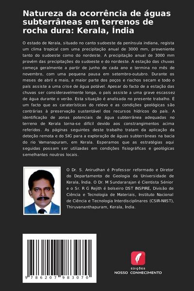 Produktbild: Natureza da ocorr&ecirc;ncia de &aacute;guas subterr&acirc;neas em terrenos de rocha dura: Kerala, &Iacute;ndia