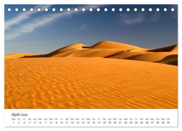 Produktbild: Desert dunes in Abu Dhabi (Desk Calendar 2026 DIN A5 landscape), CALVENDO 12 Month DeskCalendar