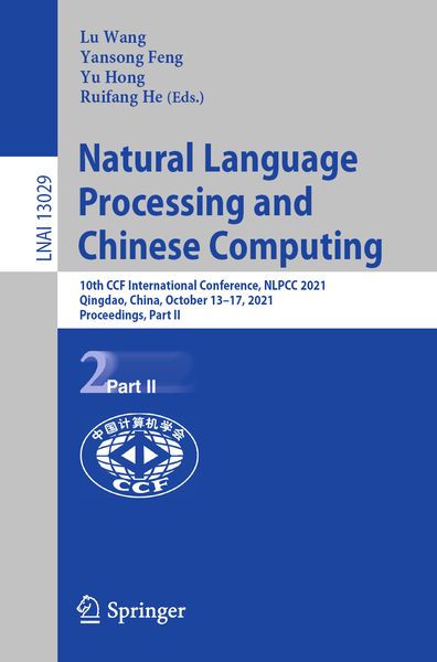 Produktbild: Natural Language Processing and Chinese Computing