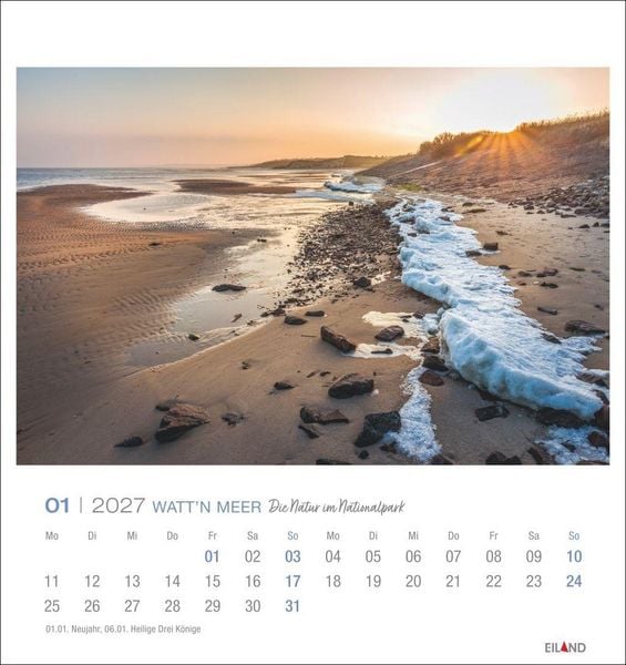 Produktbild: Watt'n Meer Postkartenkalender 2027 - Die Natur im Nationalpark