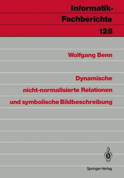 Produktbild: Dynamische nicht-normalisierte Relationen und symbolische Bildbeschreibung