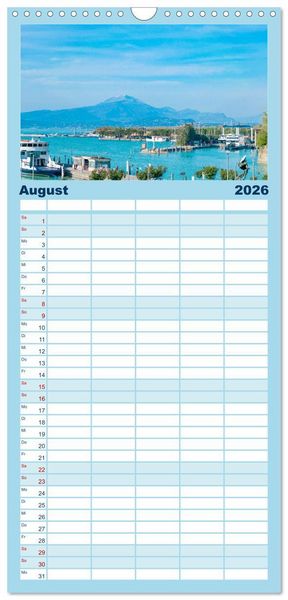 Produktbild: Familienplaner 2026 - Traumziel am Gardasee. Peschiera del Garda mit 5 Spalten (Wandkalender, 21 x 45 cm) CALVENDO