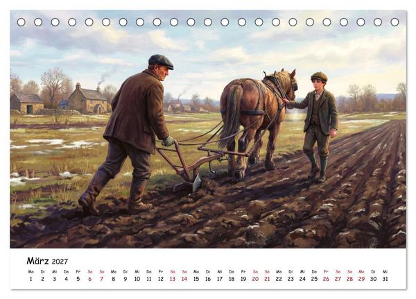 Produktbild: Zwischen Feld und Hof - Landleben vor &uuml;ber hundert Jahren (Tischkalender 2027 DIN A5 quer), CALVENDO Monatskalender