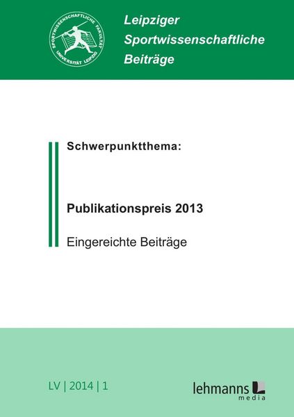 Produktbild: Leipziger Sportwissenschaftliche Beitr&auml;ge