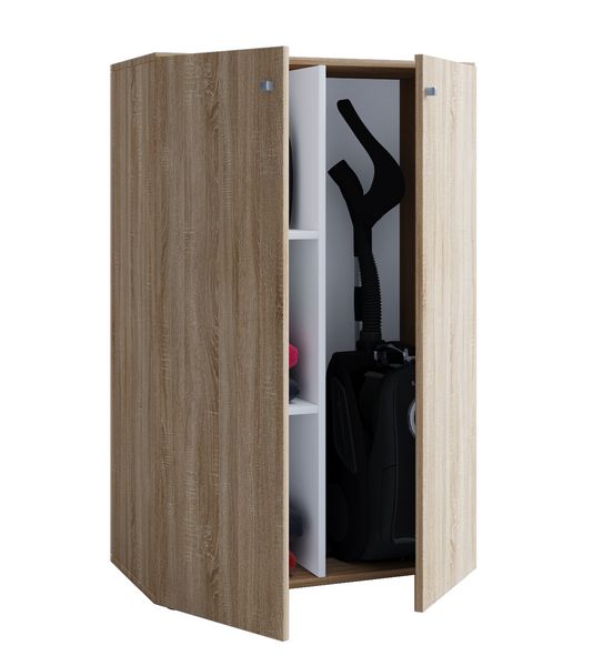 Produktbild: Holz Besenschrank Staubsauger Putzschrank Lona L