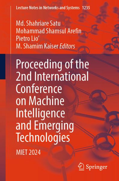 Produktbild: Proceeding of the 2nd International Conference on Machine Intelligence and Emerging Technologies