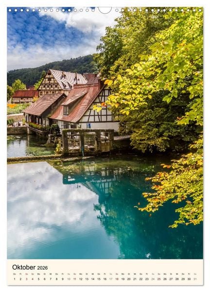 Produktbild: T&Uuml;BINGEN UND BLAUBEUREN Historische Schw&auml;bische Alb (Wandkalender 2026 DIN A3 hoch), CALVENDO Monatskalender