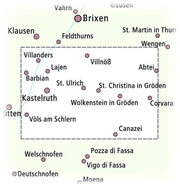 Produktbild: Publicpress Rad- und Wanderkarte Gr&ouml;dnertal, Seiser Alm / Val Gardena, Alpe di Siusi 1:35.000