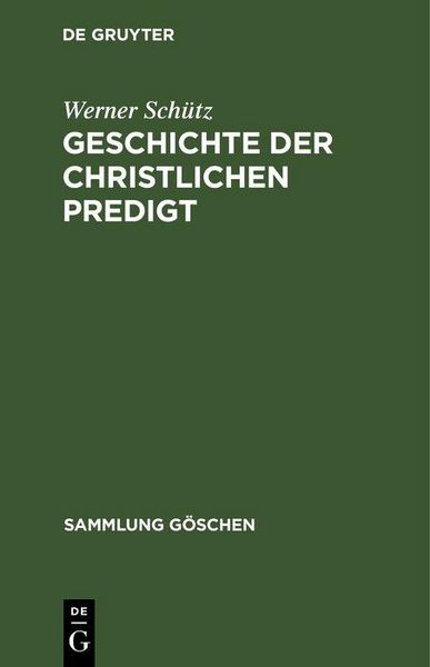 Produktbild: Geschichte der christlichen Predigt