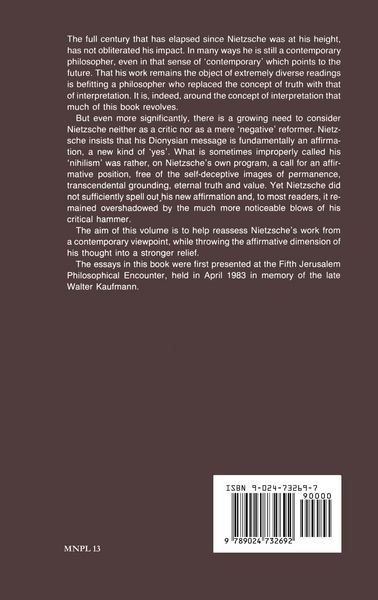 Produktbild: Nietzsche as Affirmative Thinker