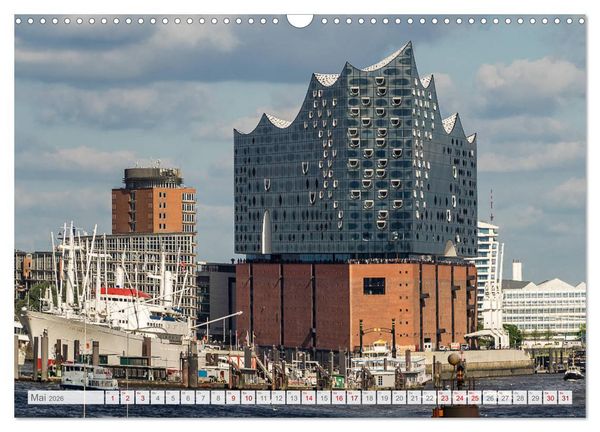Produktbild: Hamburg. HafenCity, Kontorhausviertel und Speicherstadt. (Wandkalender 2026 DIN A3 quer), CALVENDO Monatskalender